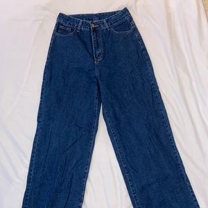 BRAND NEW SHEIN high rise wide leg flair bluejeans